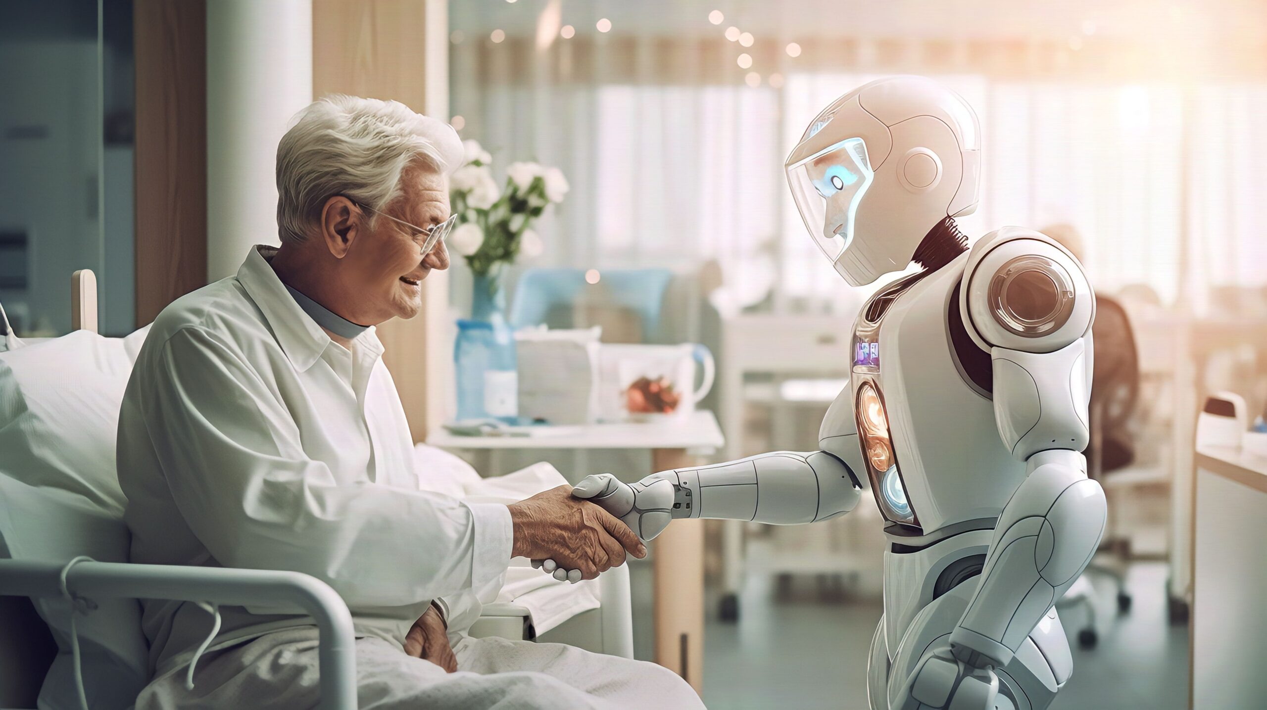 Robots caring for the Elderly in Smart Hospitals